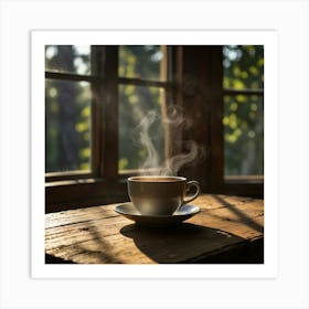 Steaming Cup Of Coffee 15 Art Print