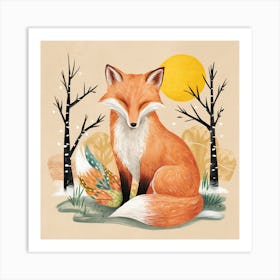 Rainbow Fox Nursery (4) Art Print