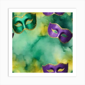 Mardi Gras Masks Art Print