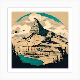 Elk Mountain Art Print