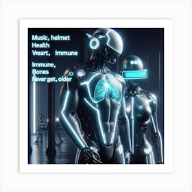 Robots And Humans Art Print