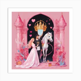 Princess And Prince Art Print