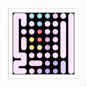 Dots And Levers 1 Square Art Print
