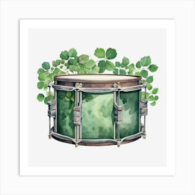 Green Drum Art Print