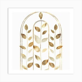 Gold Leaf Wall Art Art Print