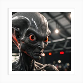 Alien With Grey 1 Art Print