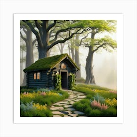 Fairy House In The Forest 2 Art Print