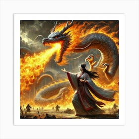 Empress Lian Dragon Breath Art Print