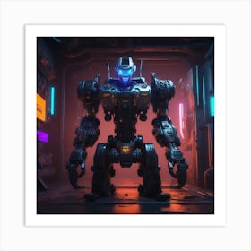 Robot In Space 7 Art Print