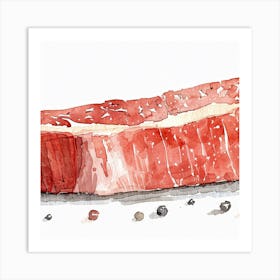 Steak Illustration Art Print