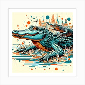 Alligators 1 Art Print