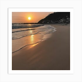 659825 Sunset Time On The Beach Xl 1024 V1 0 Art Print