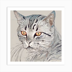 Cat'S Face Art Print