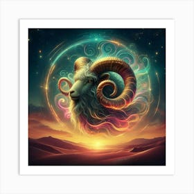 Ram Zodiac 4 Art Print