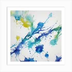 Watercolor Splashes 2 Art Print