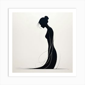 Silhouette Of A Woman 1 Art Print