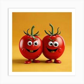 Happy Tomatoes Art Print