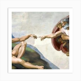 Creation Of Adam Art Print