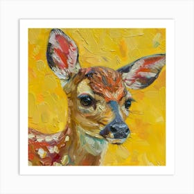 Fawn painting 6 Art Print