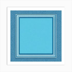 Blue Square Frame Art Print