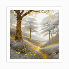 Yellow Path 1 Art Print