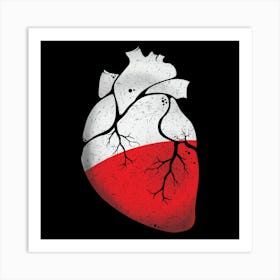 Poland Heart Flag Art Print