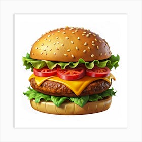 Classic Cheeseburger Art Print