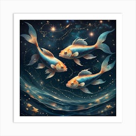 Goldfish In The Sea 1 Art Print