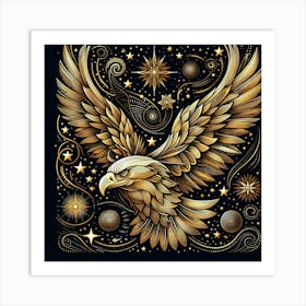 Golden Eagle Canvas Print Art Print