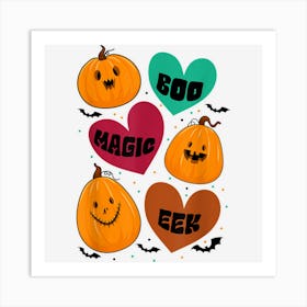 Halloween Boo Magic Eek Graphic Funny Pumpkin Halloween 2022 Art Print