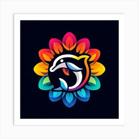 Dolphin Logo Art Print