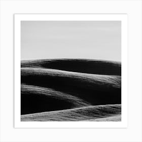 Italy Tuscany Rolling Hills 1of3 Bw Square Art Print