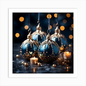 Christmas Ornaments 26 Art Print