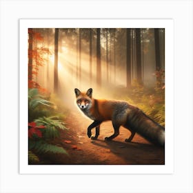 Red Fox In The Forest Art Print