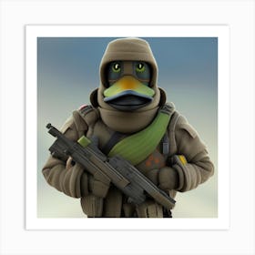 Duck Soldier Art Print
