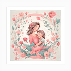 Mother And Daughter Art Print