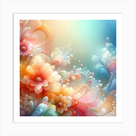 Abstract Floral Background 5 Art Print