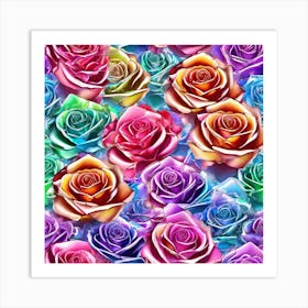 Colorful Roses 32 Art Print