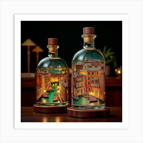 Venice In Bottles 2 Art Print