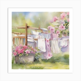 Laundry Day Art Print Art Print