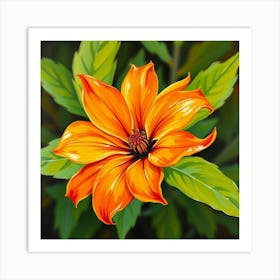 Orange Flower Art Print