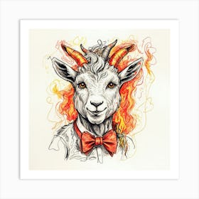 Goat With Horns 8 Art Print