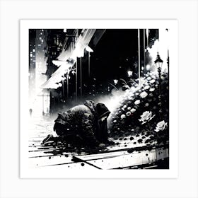 City At Night 1 Art Print