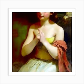 A woman is praying Art Print