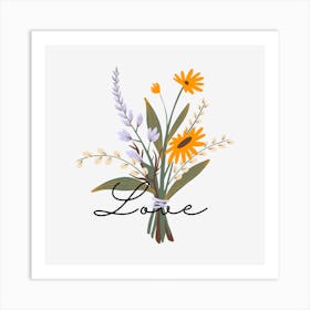 Flower With Love Mug Color Ful Art Print