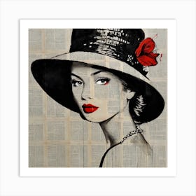 Lady In A Hat Art Print