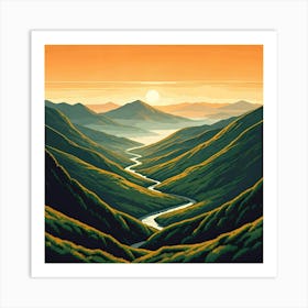 Winding River Art Print