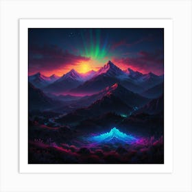 Night In The Mountains 6 Art Print