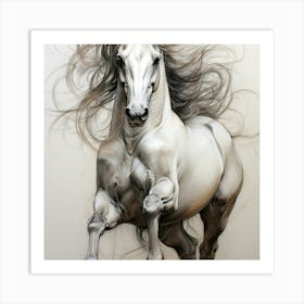 White Horse Art Print