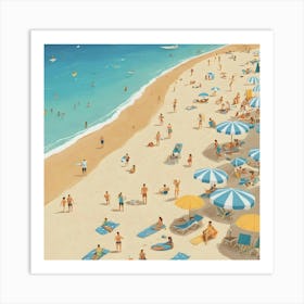 Day At The Beach 4 Art Print